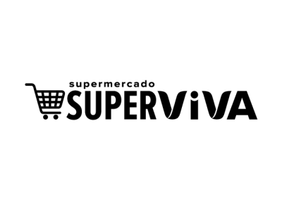 Logotipo supermercado versão monocromática