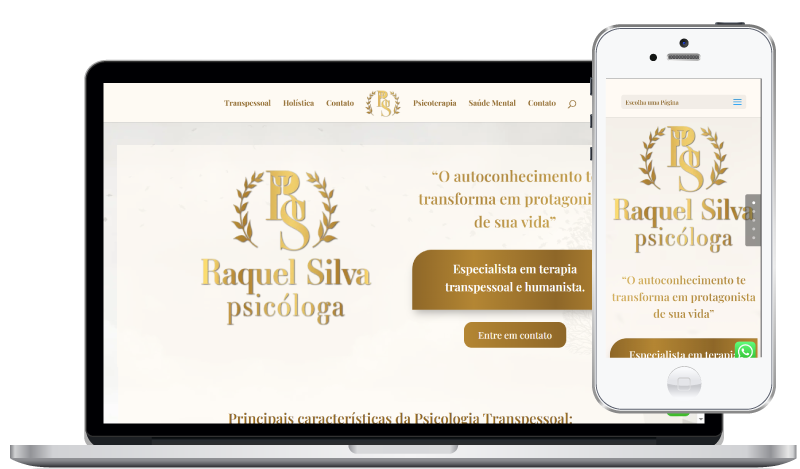 Criação de site para especialista em psicologia transpessoal em Brasília.
