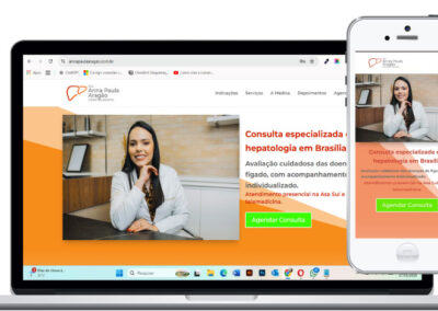 Landing page para médica hepatologista em Brasília DF