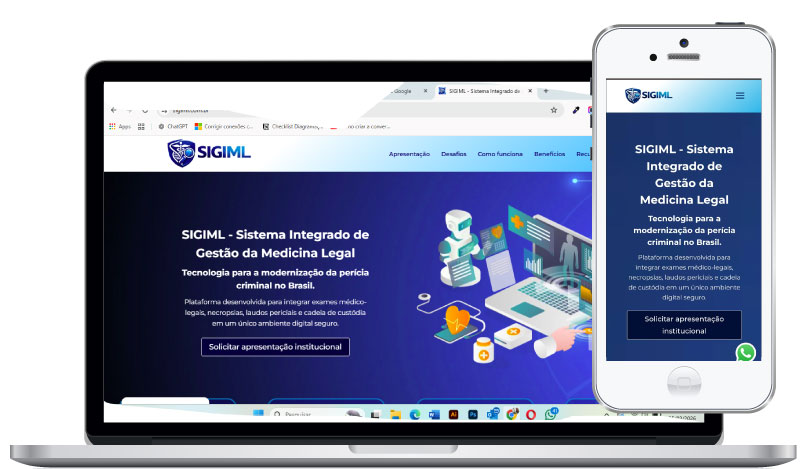 Criação de site para software de medicina legal